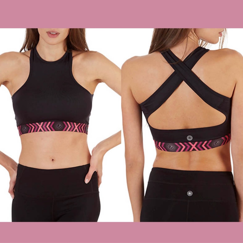 NWT $106 PRJON High Performance Pink Band Sports Bra [SZ‎ XS ]